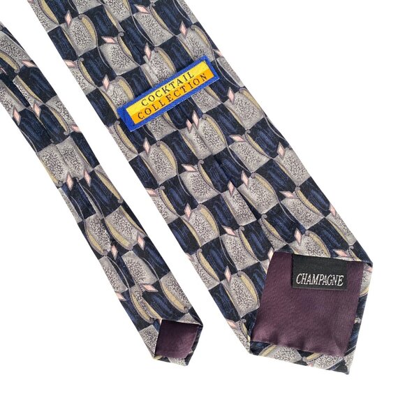 Stonehenge Champagne Cocktail Collection 100% Silk Mens Tie 57x3.6in Made In USA - Picture 3 of 6